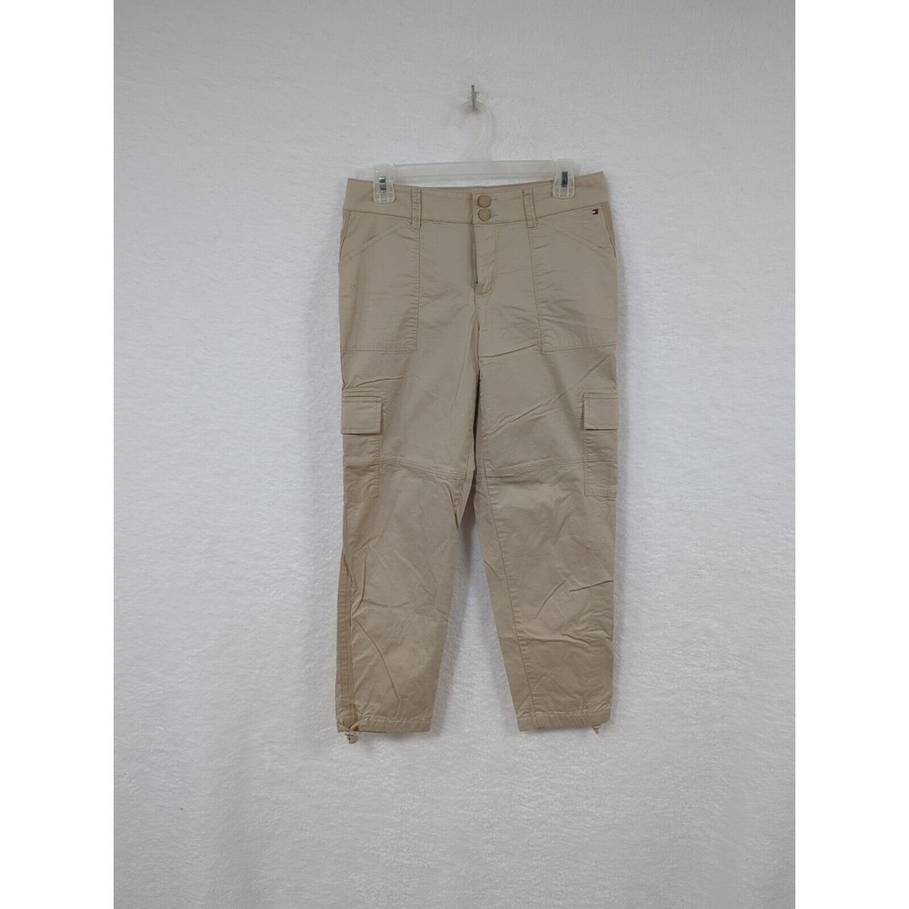 Tommy Hilfiger, Women's Chelsea Cargo Khaki Ankle Pants, Size 4